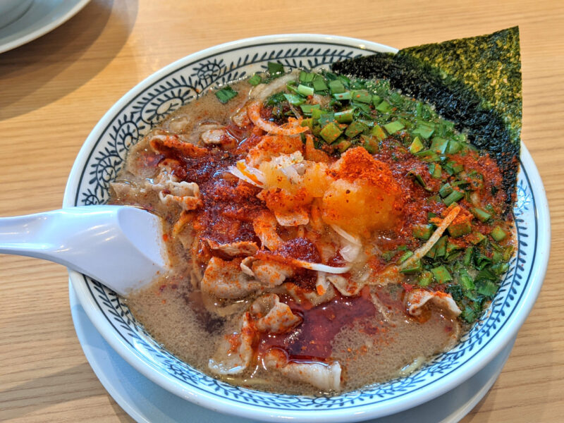 肉そば 那覇市国場にある丸源ラーメン まったりおきなわ