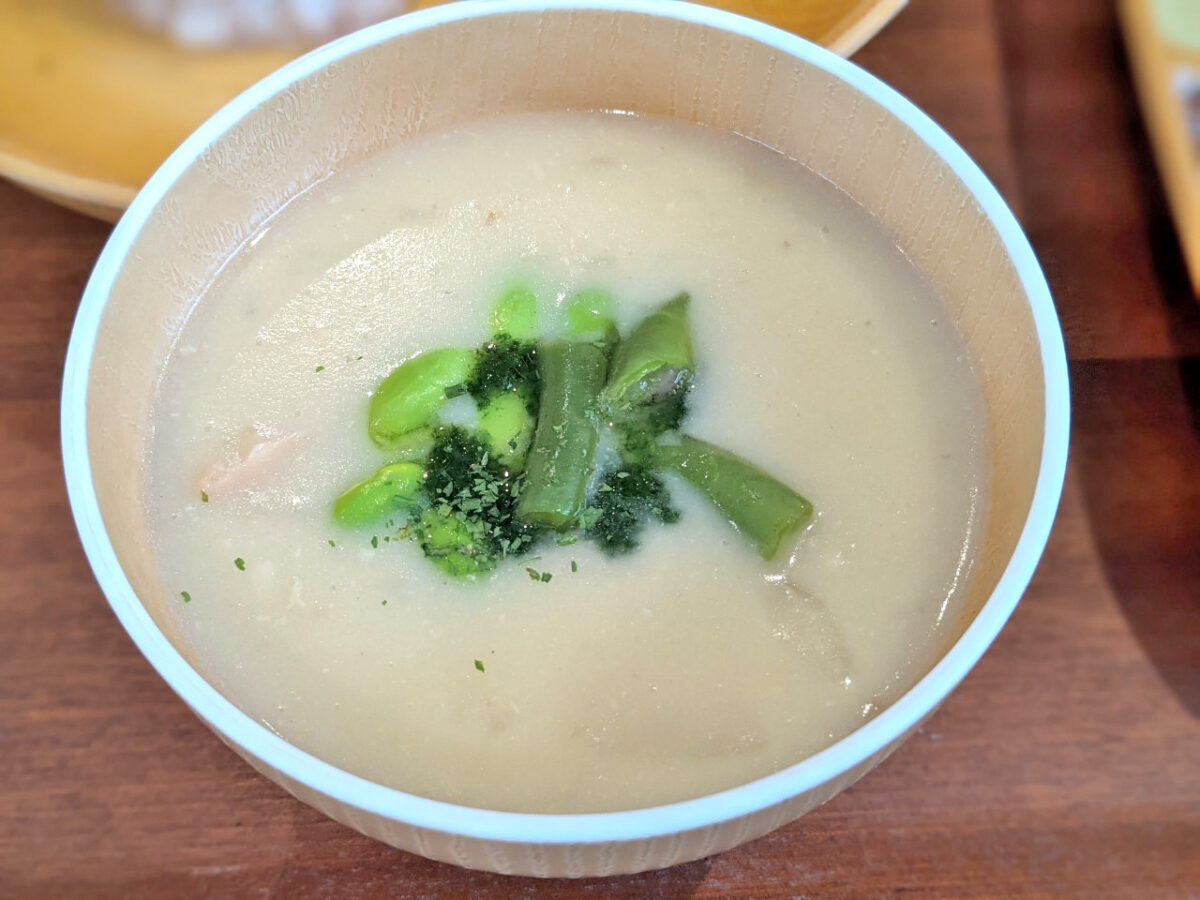 枝豆といんげんのクリームスープ