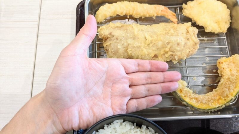 島豚天ぷらの大きさ