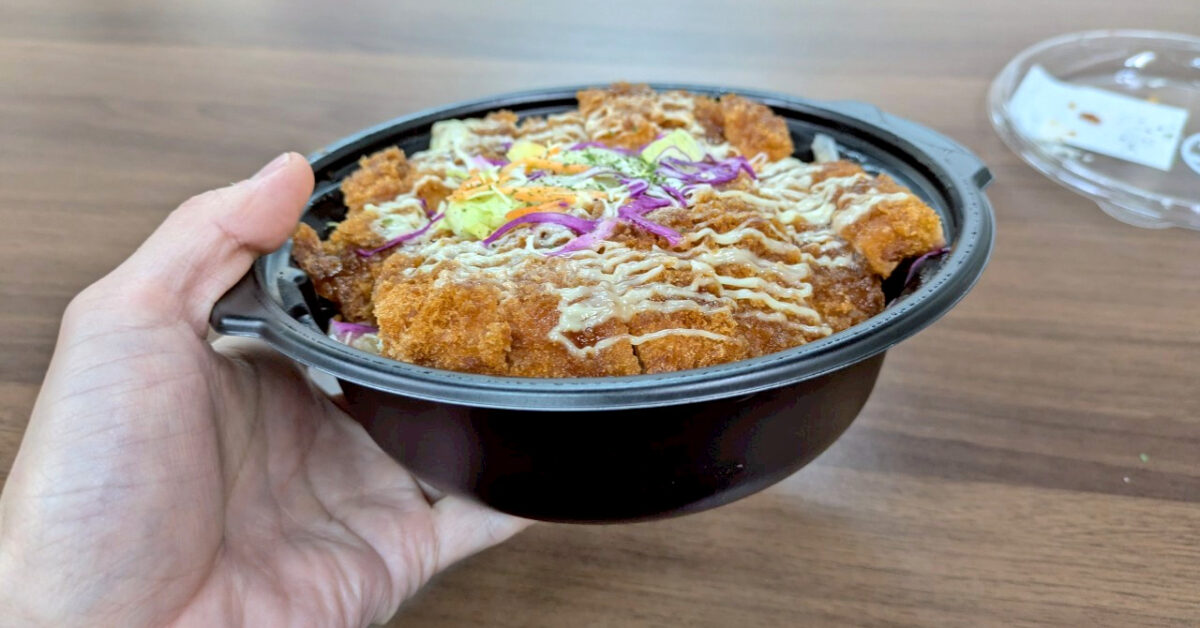 横からみたソースカツ丼