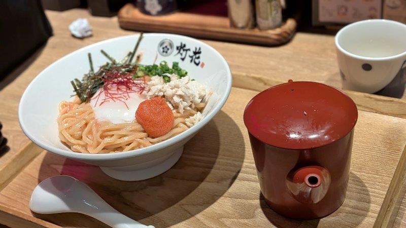 明太子まぜそばとスープ割