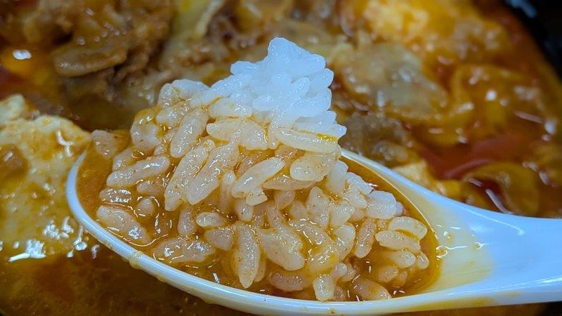 ごはんに絡んだスープ
