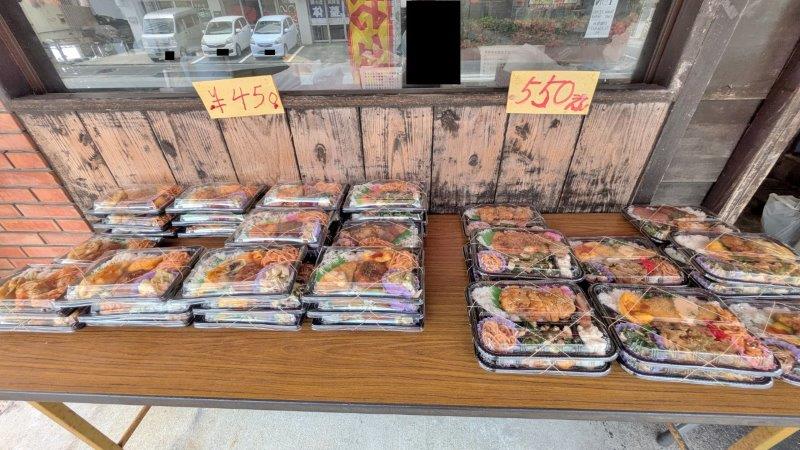 陳列した弁当