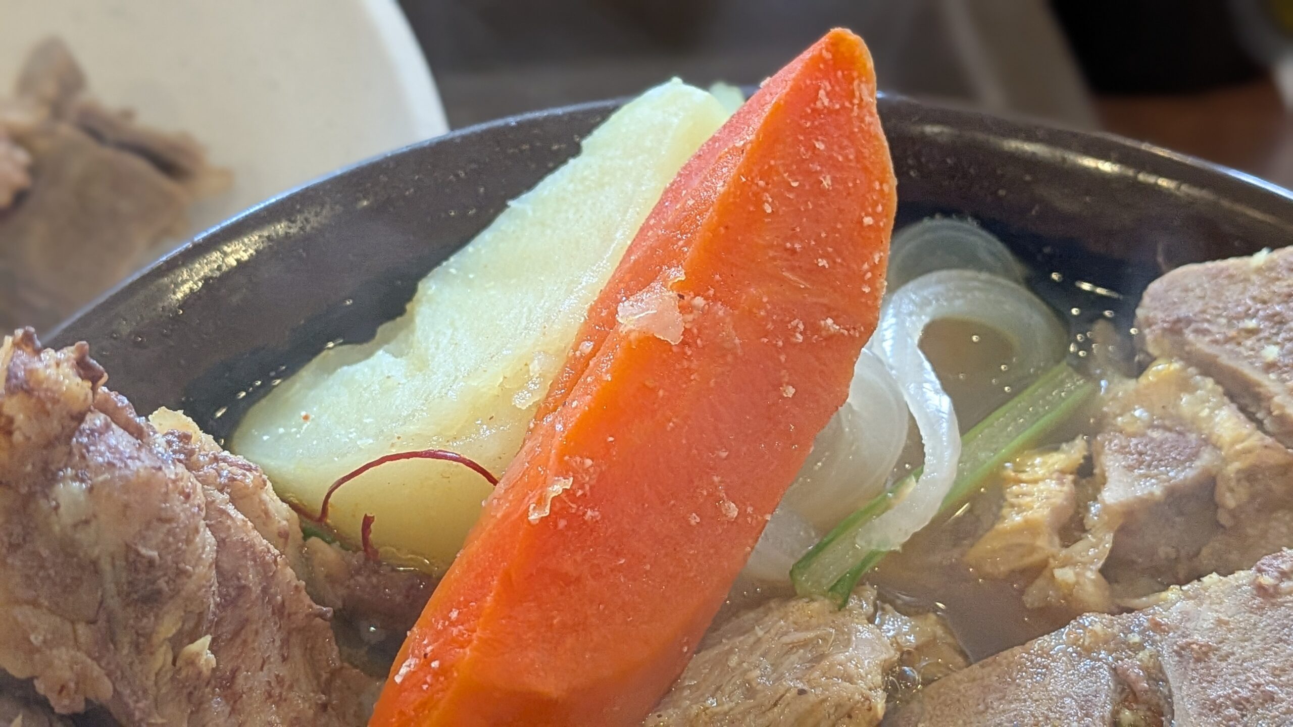 骨汁カレーの野菜