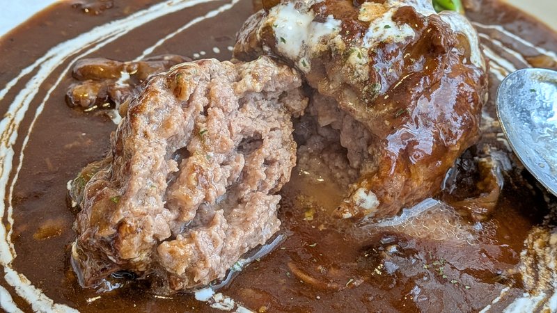 ハンバーグの断面
