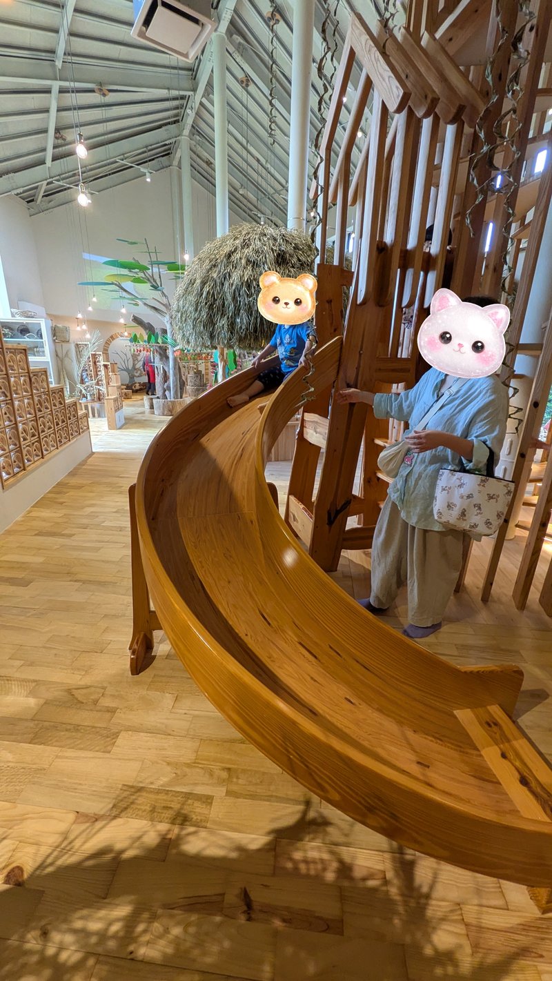 やんばる森のおもちゃ美術館 木製滑り台