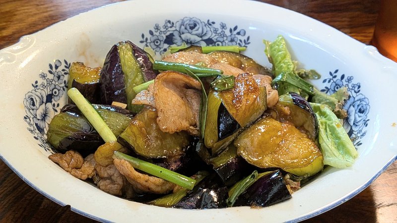 ブタとナスの中華炒め
