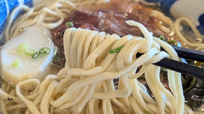 麺のアップ
